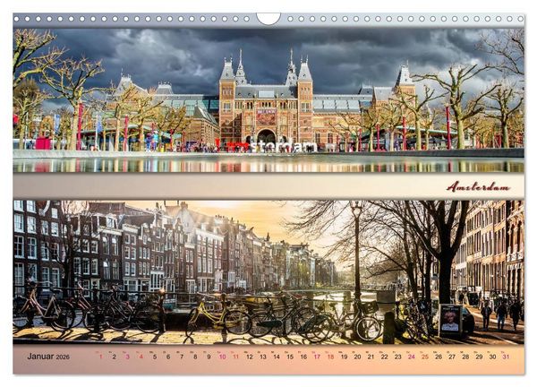 Produktbild: Europ&auml;ische Metropolen - Panoramen (Wandkalender 2026 DIN A3 quer), CALVENDO Monatskalender