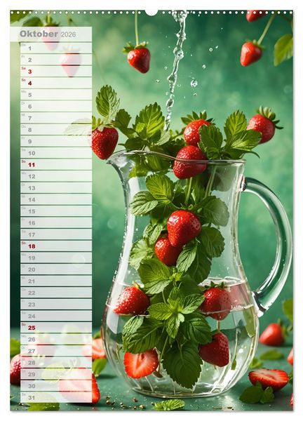 Produktbild: Vitalit&auml;t im Glas - Erfrischende Momente mit Infused Water Kreationen (hochwertiger Premium Wandkalender 2026 DIN A2 hoch), Kunstdruck in Hochglanz