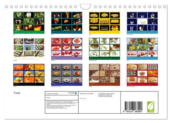 Produktbild: Food (Wandkalender 2026 DIN A4 quer), CALVENDO Monatskalender