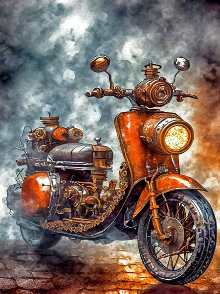 Produktbild: CALVENDO Puzzle Motorroller | 1000 Teile Lege-Gr&ouml;&szlig;e 64x48cm Foto-Puzzle f&uuml;r gl&uuml;ckliche Stunden