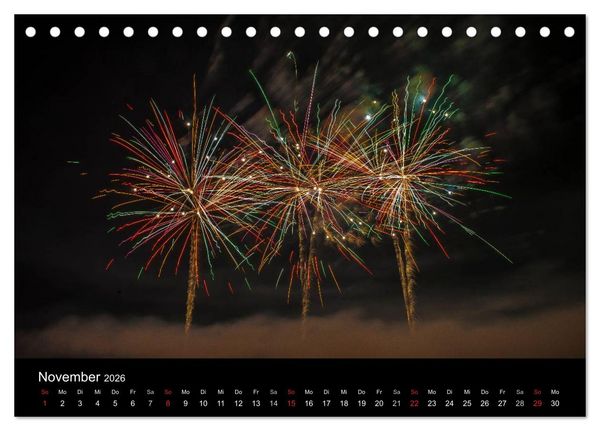 Produktbild: Das Feuerwerk (Tischkalender 2026 DIN A5 quer), CALVENDO Monatskalender