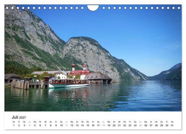 Produktbild: Berchtesgadener Land - Wanderhighlights in Bayern (Wandkalender 2027 DIN A4 quer), CALVENDO Monatskalender