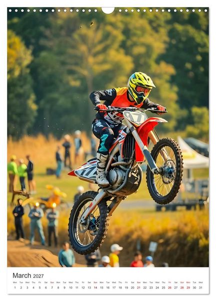 Produktbild: Throttle and thrills - High percentage motocross moments (Wall Calendar 2027 DIN A3 portrait), CALVENDO 12 Month Wall Calendar
