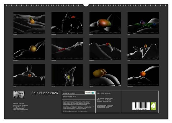 Produktbild: Fruit Nudes 2026 (hochwertiger Premium Wandkalender 2026 DIN A2 quer), Kunstdruck in Hochglanz