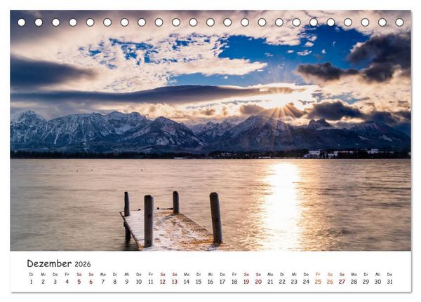 Produktbild: Einzigartige Seen in Bayern (Tischkalender 2026 DIN A5 quer), CALVENDO Monatskalender