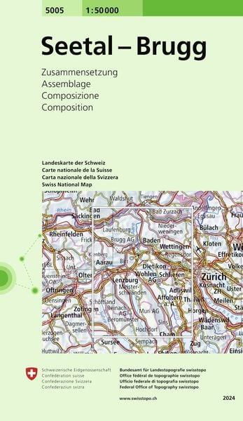 Produktbild: Swisstopo 1 : 50 000 Seetal Brugg