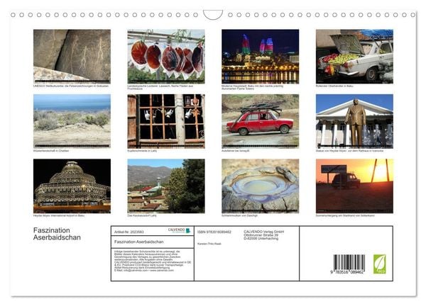 Produktbild: Faszination Aserbaidschan (Wandkalender 2026 DIN A3 quer), CALVENDO Monatskalender