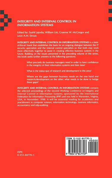 Produktbild: Integrity and Internal Control in Information Systems