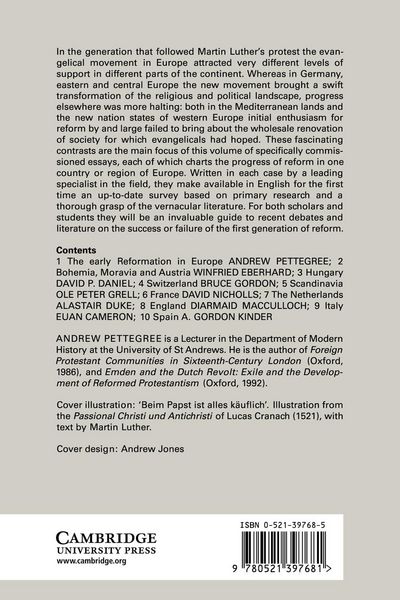 Produktbild: The Early Reformation in Europe