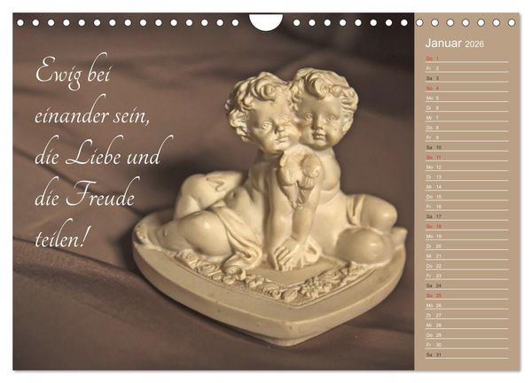 Produktbild: Engel - Die Worte der Liebe (Wandkalender 2026 DIN A4 quer), CALVENDO Monatskalender