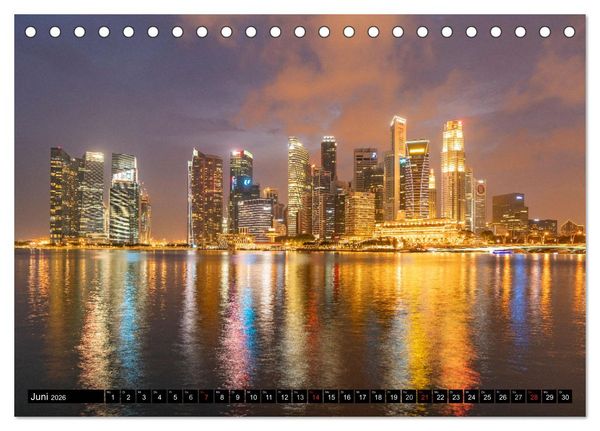 Produktbild: Asien - Singapur (Tischkalender 2026 DIN A5 quer), CALVENDO Monatskalender