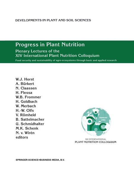 Produktbild: Progress in Plant Nutrition: Plenary Lectures of the XIV International Plant Nutrition Colloquium