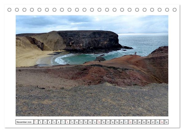Produktbild: Lanzarote - Playa Blanca (Tischkalender 2026 DIN A5 quer), CALVENDO Monatskalender