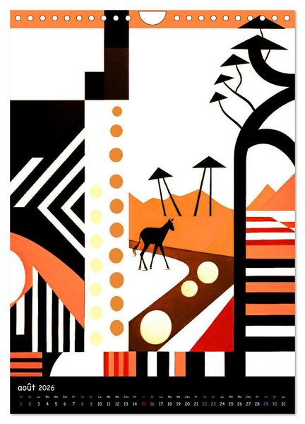 Produktbild: L'esprit africain (Calendrier mural 2026 DIN A4 horizontal), CALVENDO calendrier mensuel