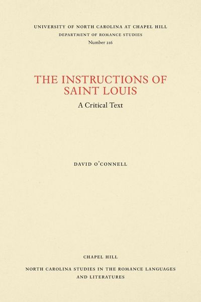 Produktbild: The Instructions of Saint Louis