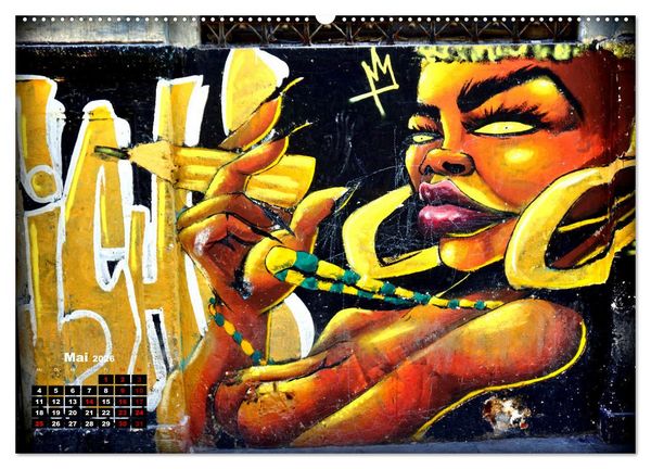 Produktbild: Gesichter Havannas - Street Art in der kubanischen Hauptstadt (hochwertiger Premium Wandkalender 2026 DIN A2 quer), Kunstdruck in Hochglanz