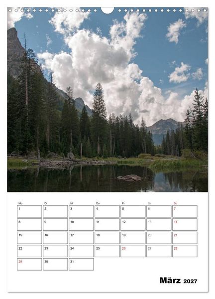 Produktbild: Yellowstone und Grand Tetons Nationalparks (Wandkalender 2027 DIN A3 hoch), CALVENDO Monatskalender