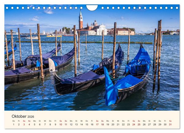 Produktbild: Venedig bei Tag und Nacht (Wandkalender 2026 DIN A4 quer), CALVENDO Monatskalender