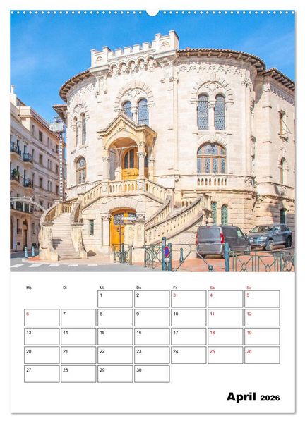 Produktbild: Monaco - F&uuml;rstentum an der C&ocirc;te d'Azur (hochwertiger Premium Wandkalender 2026 DIN A2 hoch), Kunstdruck in Hochglanz