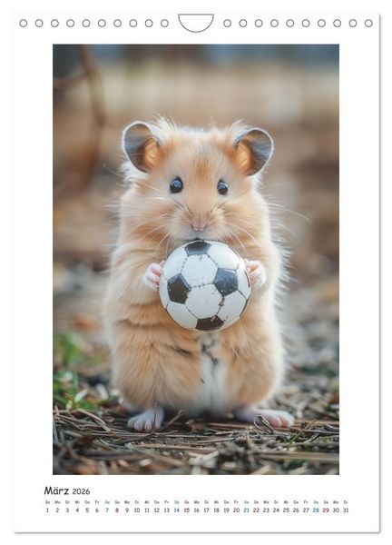 Produktbild: Lustige kleine Hamster (Wandkalender 2026 DIN A4 hoch), CALVENDO Monatskalender