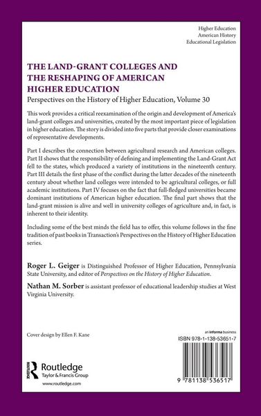 Produktbild: The Land-Grant Colleges and the Reshaping of American Higher Education