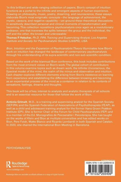Produktbild: Bion, Intuition and the Expansion of Psychoanalytic Theory