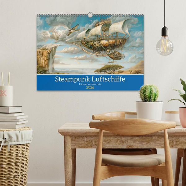 Produktbild: Steampunk Luftschiffe mit einer surrealen Note (Wandkalender 2026 DIN A3 quer), CALVENDO Monatskalender