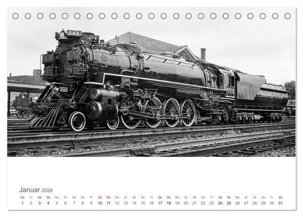 Produktbild: US-Dampflokomotiven (Tischkalender 2026 DIN A5 quer), CALVENDO Monatskalender
