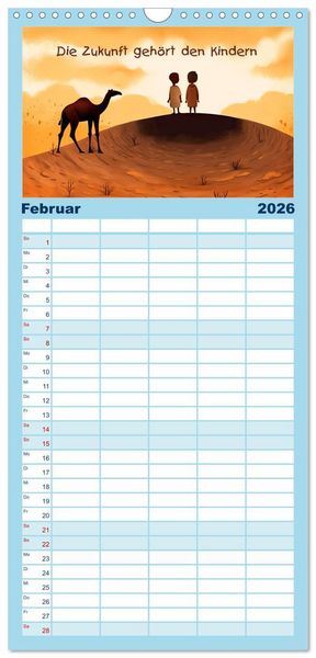 Produktbild: Familienplaner 2026 - Friedensboten - Stimmen der Hoffnung mit 5 Spalten (Wandkalender, 21 x 45 cm) CALVENDO