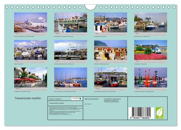 Produktbild: Travem&uuml;nde maritim (Wandkalender 2026 DIN A4 quer), CALVENDO Monatskalender