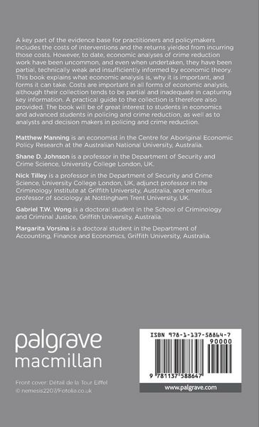 Produktbild: Economic Analysis and Efficiency in Policing, Criminal Justice and Crime Reduction