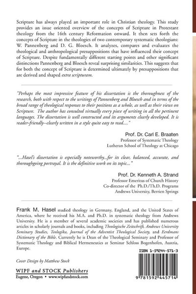 Produktbild: Scripture in the Theologies of W. Pannenberg and D.G. Bloesch