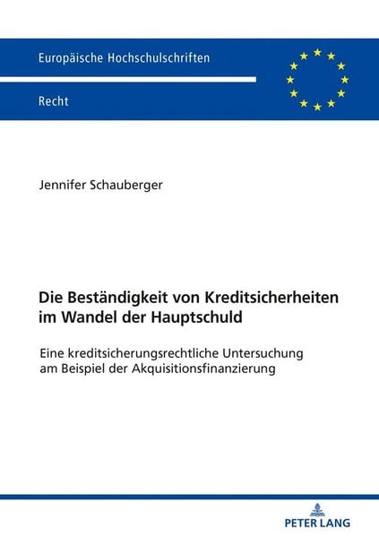 Produktbild: Die Best&auml;ndigkeit von Kreditsicherheiten im Wandel der Hauptschuld