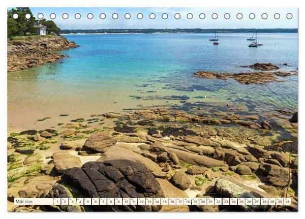 Produktbild: Bretagne - Traumk&uuml;sten im s&uuml;dlichen Finist&egrave;re (Tischkalender 2026 DIN A5 quer), CALVENDO Monatskalender