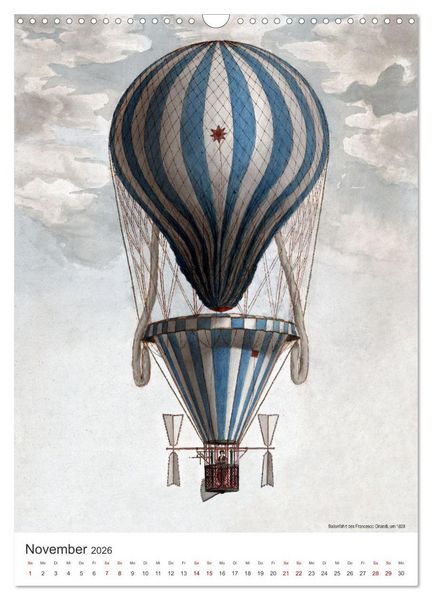Produktbild: Ballonfahren Kalender (Wandkalender 2026 DIN A3 hoch), CALVENDO Monatskalender