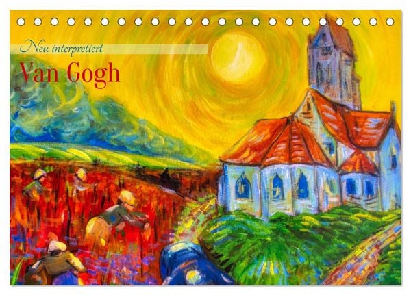 Produktbild: Van Gogh - neu interpretiert (Tischkalender 2026 DIN A5 quer), CALVENDO Monatskalender