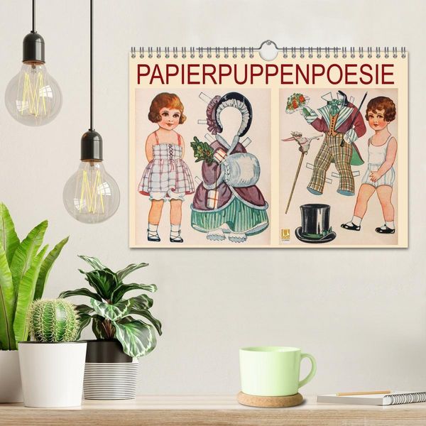 Produktbild: Papierpuppenpoesie (Wandkalender 2027 DIN A4 quer), CALVENDO Monatskalender