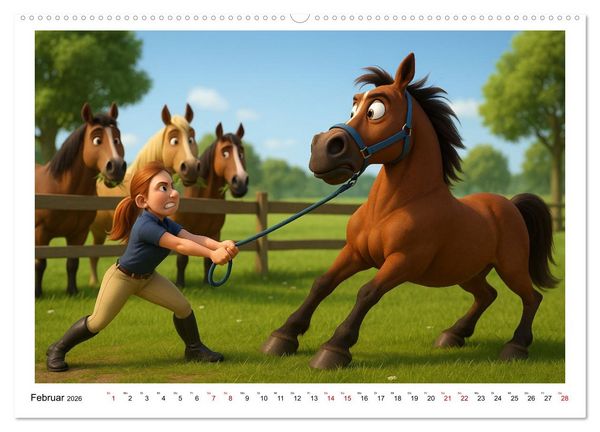 Produktbild: M&auml;dchen brauchen ein Hoppi (hochwertiger Premium Wandkalender 2026 DIN A2 quer), Kunstdruck in Hochglanz