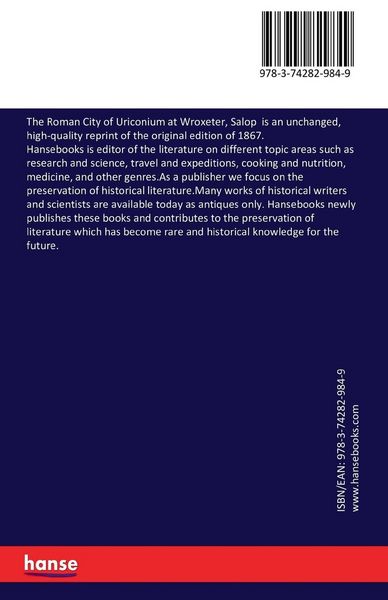 Produktbild: The Roman City of Uriconium at Wroxeter, Salop