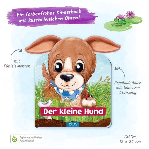 Produktbild: Tr&ouml;tsch Der kleine Hund Pappenbuch mit Pl&uuml;schohren
