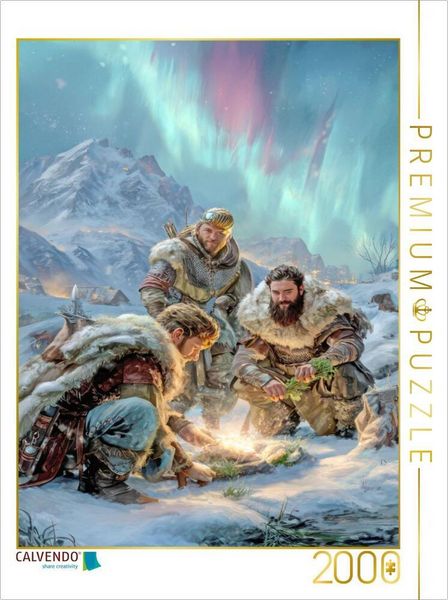 CALVENDO Puzzle Wikinger Fantasiemotive | 2000 Teile Lege-Größe 90x67cm Foto-Puzzle für glückliche Stunden