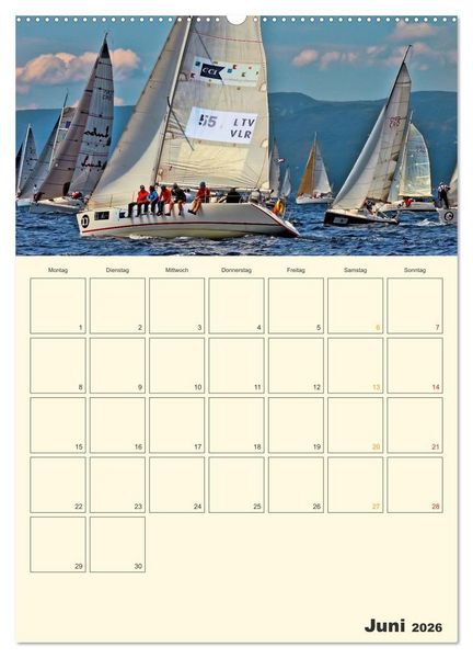 Produktbild: Segeln, unser Jahresplaner (Wandkalender 2026 DIN A2 hoch), CALVENDO Monatskalender