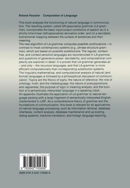 Produktbild: Computation of Language