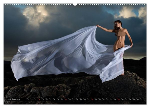 Produktbild: Ibiza et Lanzarote - Les paysages et le nu (Calendrier mural 2026 DIN A2 vertical) calendrier de bureau
