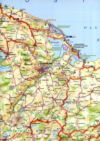 Produktbild: Fahrradkarte Ostholstein, Fehmarn bis L&uuml;beck