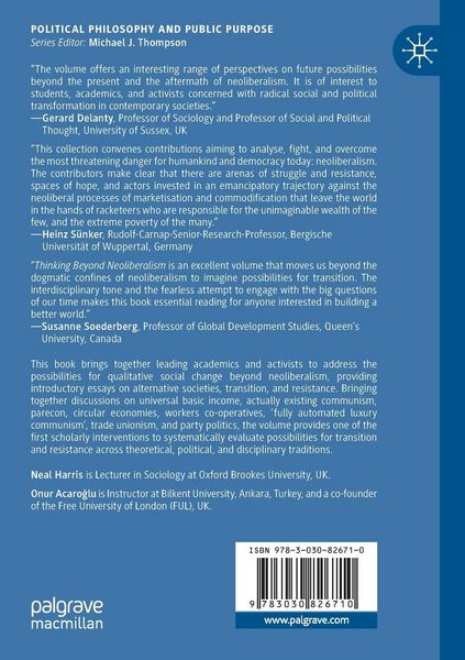 Produktbild: Thinking Beyond Neoliberalism
