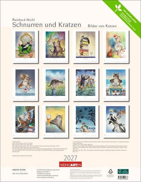 Produktbild: Schnurren und Kratzen - Bilder von Katzen Kalender 2027