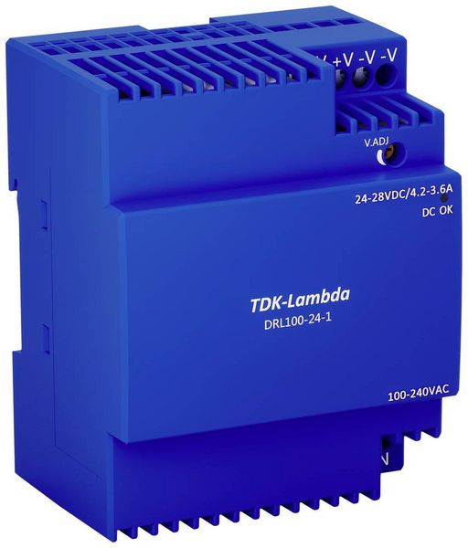 Produktbild: TDK-Lambda DRL100-24-1 Hutschienen-Netzteil (DIN-Rail) 24V 3.67A 100.8W Inhalt 1St.