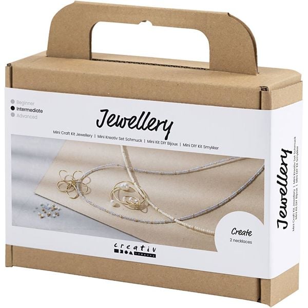 Produktbild: Creativ Company Mini Kreativ Set Schmuck, Halskette mit Drahtanh&auml;nger, Vergoldet