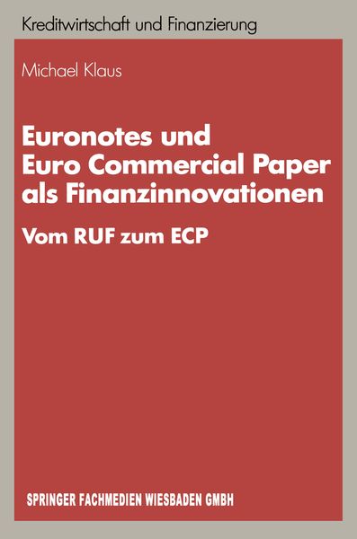 Produktbild: Euronotes und Euro Commercial Paper als Finanzinnovationen